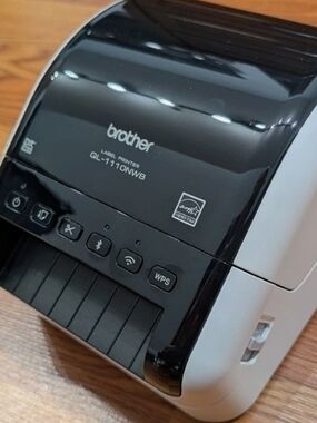 Brother label printer in black and white